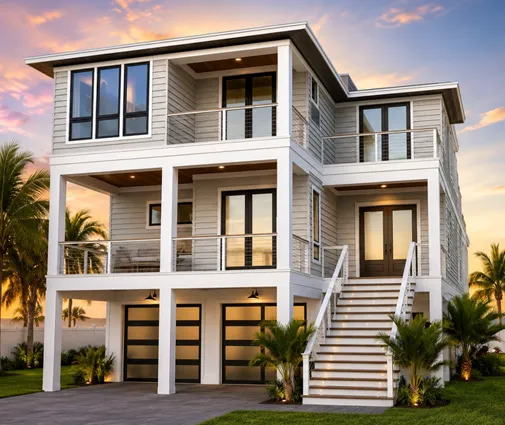 Miniatură 1 – Proiect de casa cu 2 etaje 383 m²: 5 Dormitoare, 5 Bai, Bucatarie deschisa, Garaj — 26386R