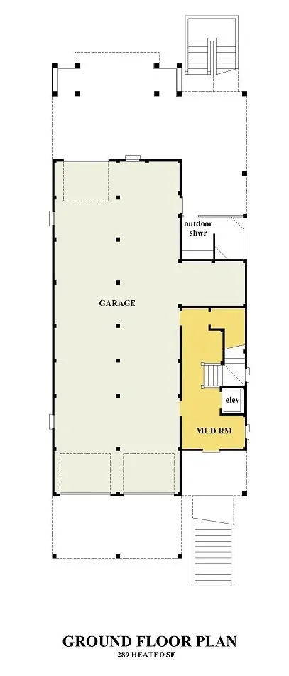 Subsol 7 – Proiect de casa cu 2 etaje 383 m²: 5 Dormitoare, 5 Bai, Bucatarie deschisa, Garaj — 26386R