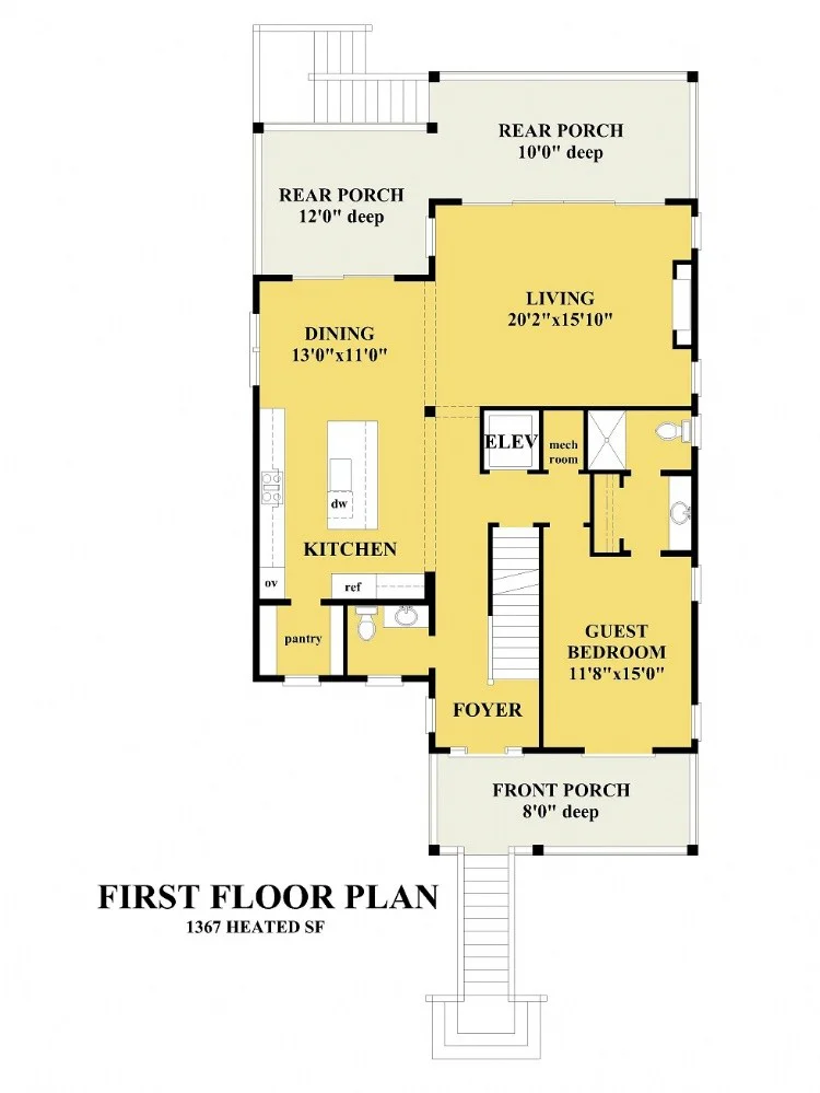 Parter 7 – Proiect de casa cu 2 etaje 318 m²: 4 Dormitoare, 4 Bai, Bucatarie deschisa, Garaj — 35755R