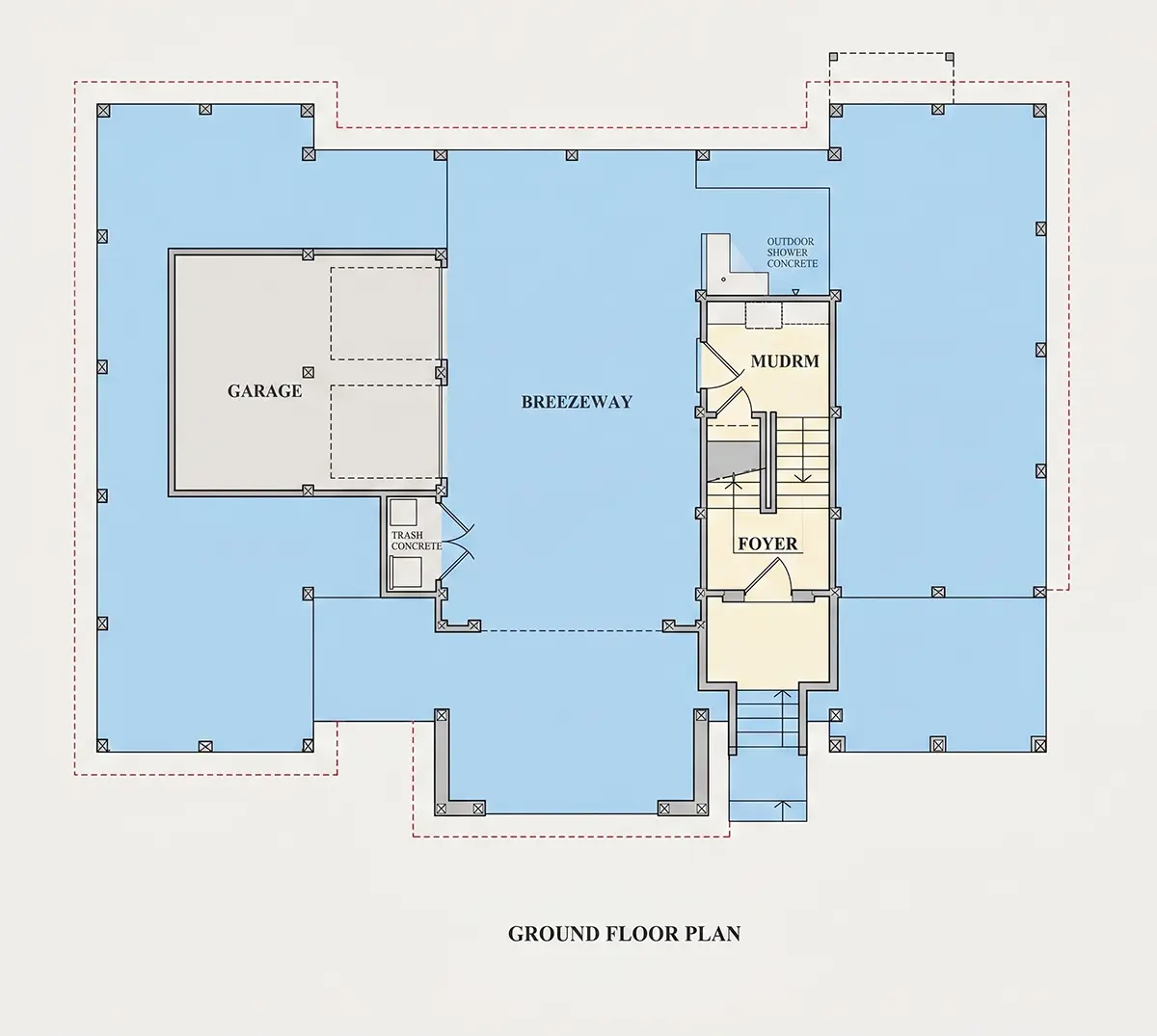 Subsol 6 – Proiect de casa cu 2 etaje 275 m²: 3 Dormitoare, 3 Bai, Bucatarie deschisa, Garaj — 92647R