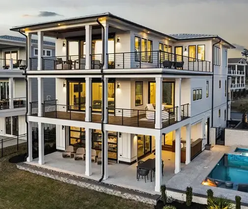 Miniatură 1 – Proiect de casa cu 2 etaje 446 m²: 5 Dormitoare, Birou, 6 Bai, Bucatarie deschisa, Garaj — 96183R