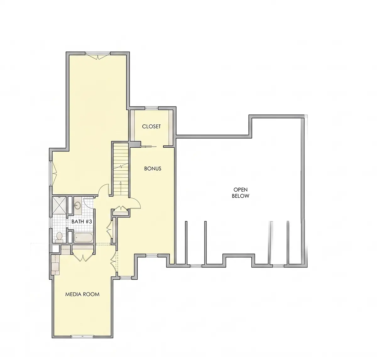 Etaj 1 13 – Proiect de casa parter cu mansardă 271 m²: 3 Dormitoare, 4 Bai, Bucatarie deschisa, Garaj — 35545R