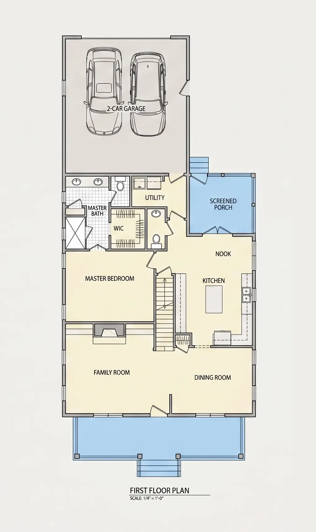 Parter 9 – Proiect de casa cu etaj 262 m²: 3 Dormitoare, 4 Bai, Garaj — 65692R
