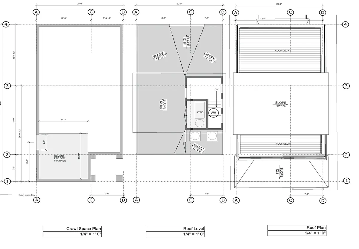 Fațade 8 – Proiect de casa cu 2 etaje 209 m²: 3 Dormitoare, Birou, 4 Bai, Bucatarie deschisa, fara Garaj — 24064R