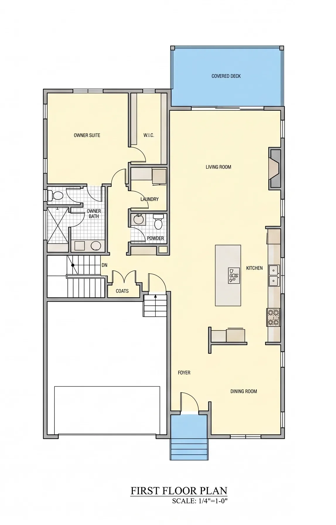 Parter 8 – Proiect de casa cu etaj 286 m²: 4 Dormitoare, 4 Bai, Bucatarie deschisa, Garaj — 12727R