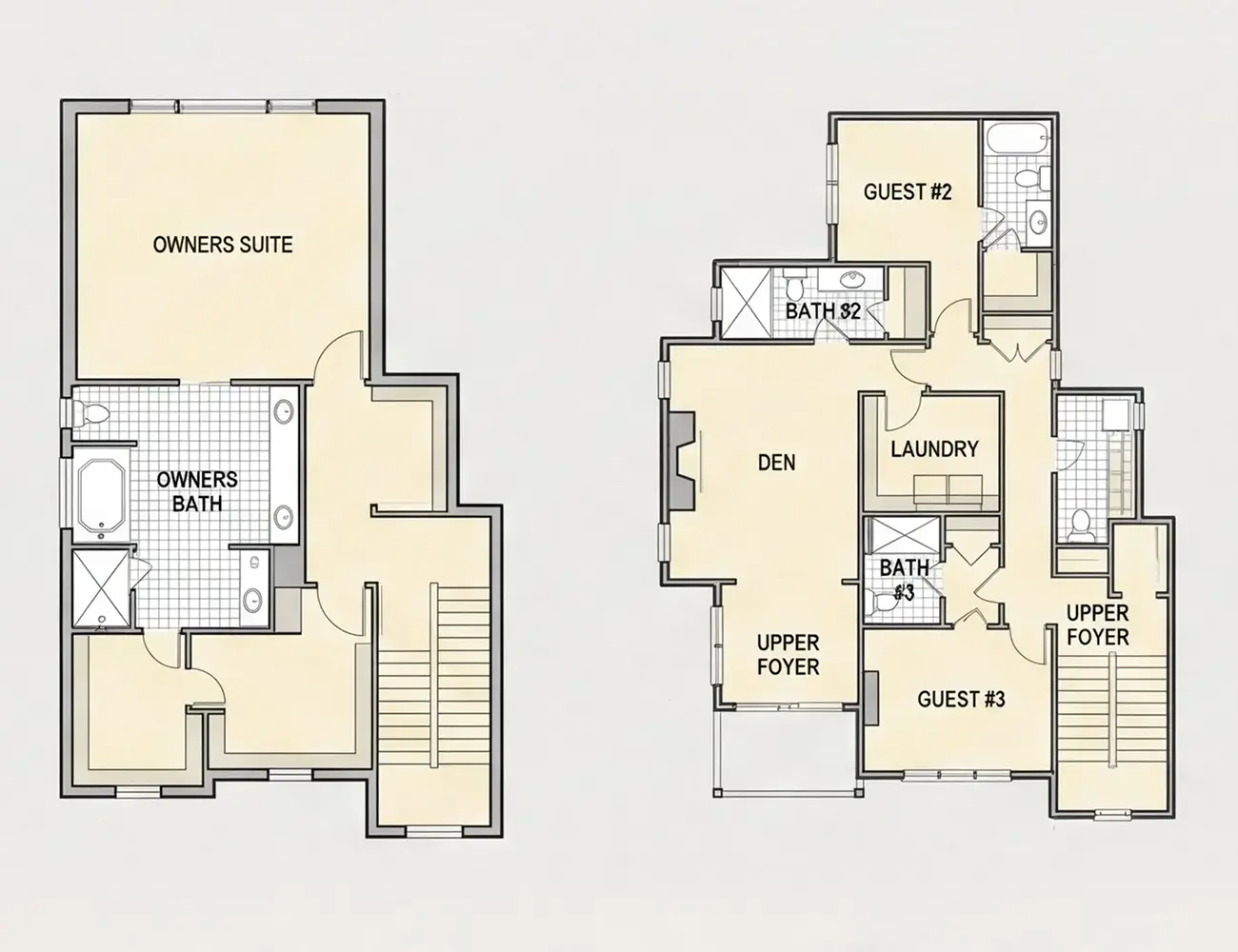 Etaj 1 10 – Proiect de casa cu 2 etaje 282 m²: 3 Dormitoare, Birou, 5 Bai, Bucatarie deschisa, Garaj — 55837R