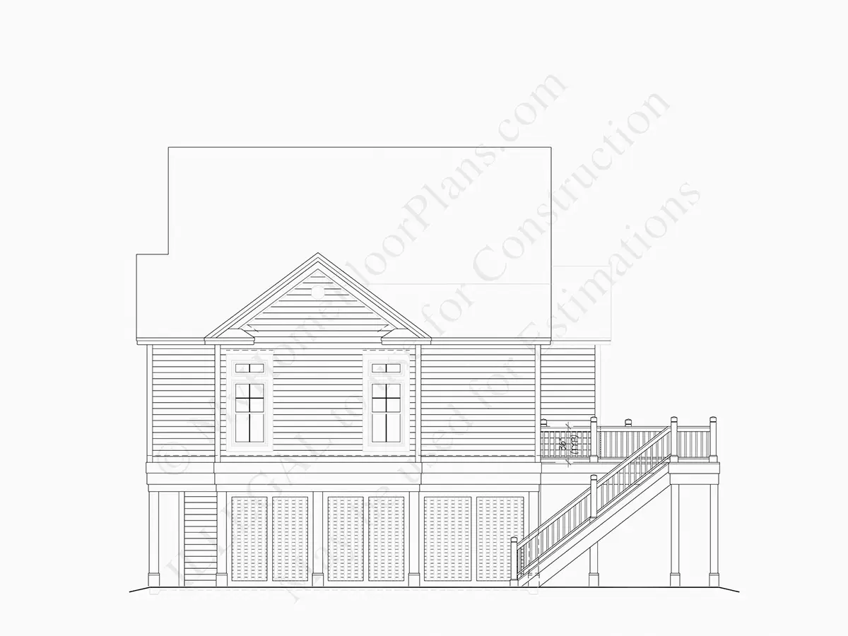 Fațade 15 – Proiect de casa cu 2 etaje 204 m²: 3 Dormitoare, 4 Bai, fara Garaj — 44908R
