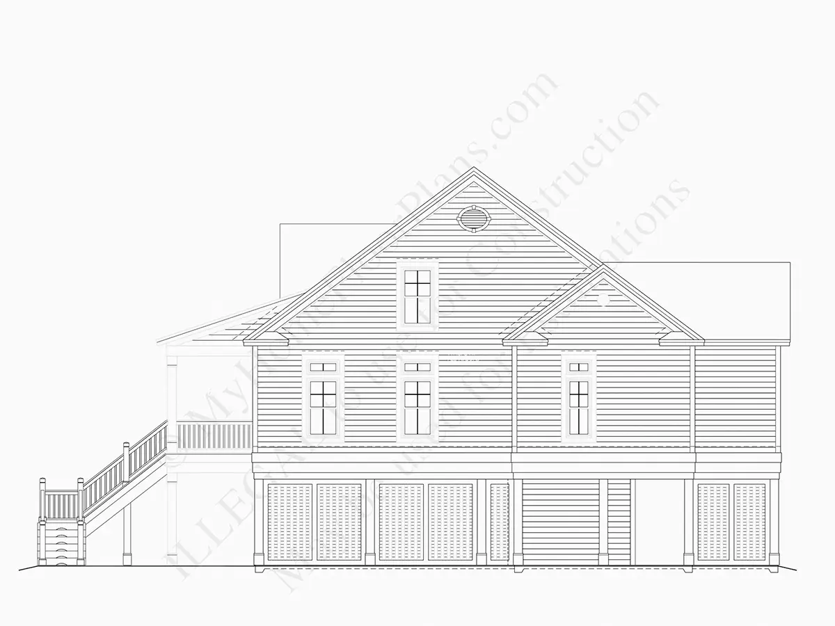 Fațade 13 – Proiect de casa cu 2 etaje 204 m²: 3 Dormitoare, 4 Bai, fara Garaj — 44908R