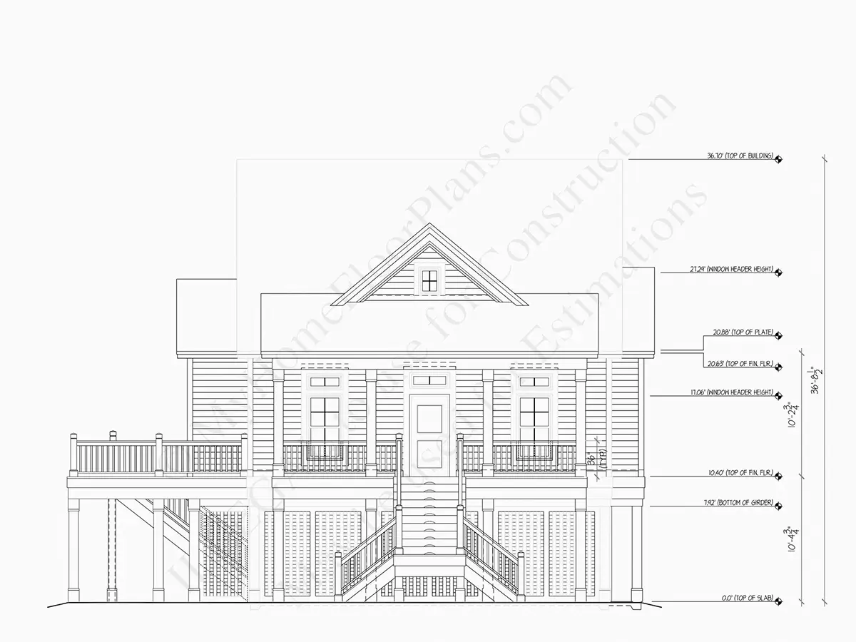 Fațade 12 – Proiect de casa cu 2 etaje 204 m²: 3 Dormitoare, 4 Bai, fara Garaj — 44908R