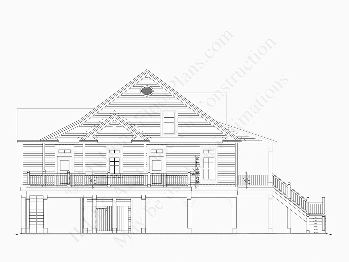 Fațade 14 – Proiect de casa cu 2 etaje 204 m²: 3 Dormitoare, 4 Bai, fara Garaj — 44908R