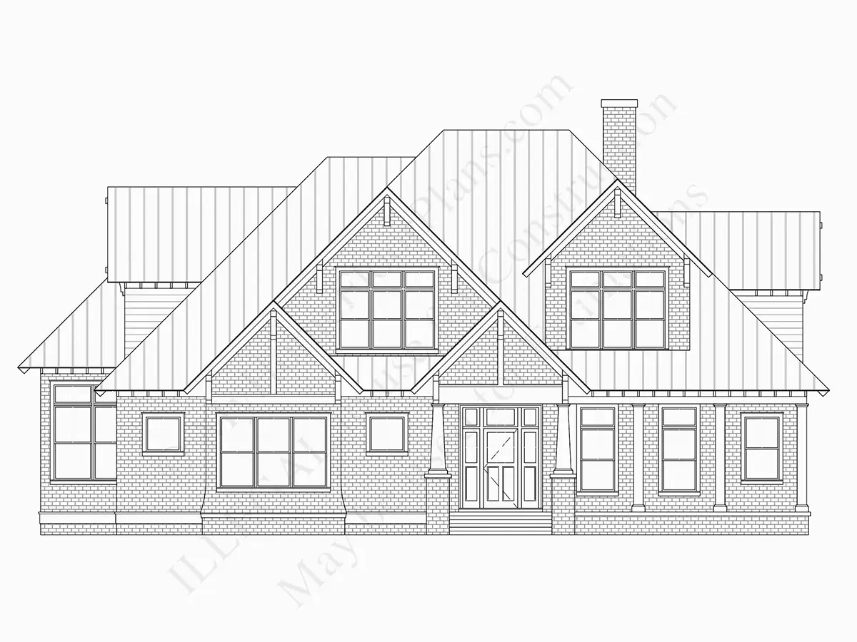 Fațade 28 – Proiect de casa cu etaj + demisol 630 m²: 6 Dormitoare, 6 Bai, Bucatarie deschisa, Garaj — 59624R