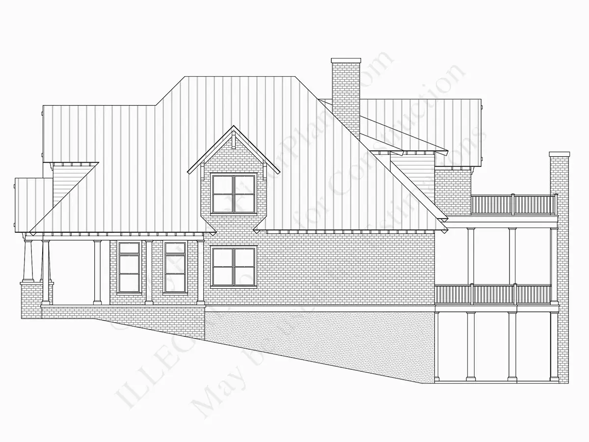 Fațade 30 – Proiect de casa cu etaj + demisol 630 m²: 6 Dormitoare, 6 Bai, Bucatarie deschisa, Garaj — 59624R
