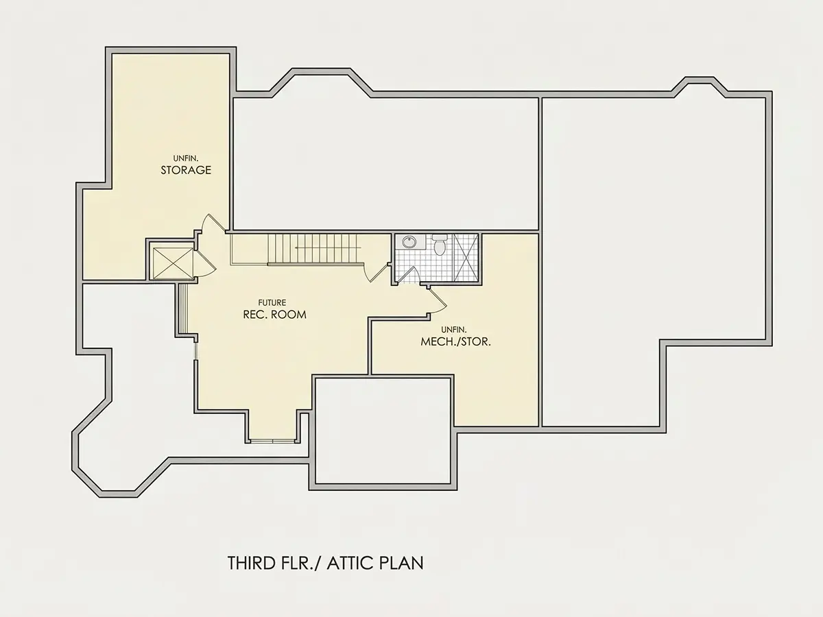 Etaj 2 23 – Proiect de casa cu 2 etaje 497 m²: 5 Dormitoare, Birou, 6 Bai, Garaj — 85576R