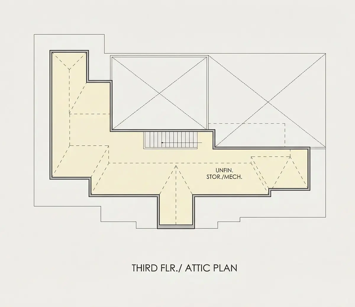 Etaj 2 27 – Proiect de casa cu etaj + demisol 599 m²: 6 Dormitoare, Birou, 8 Bai, Bucatarie deschisa, Garaj — 36963R