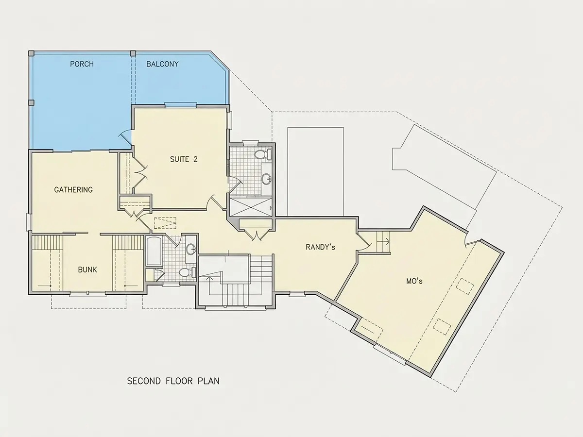 Etaj 1 9 – Proiect de casa Mai mult 377 m²: 3 Dormitoare, 4 Bai, Garaj — 81823R