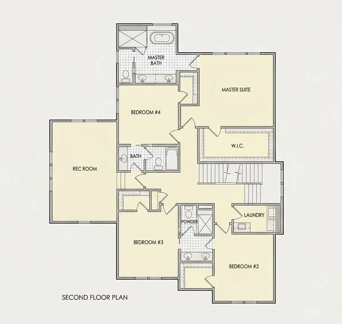 Etaj 1 23 – Proiect de casa cu etaj 413 m²: 5 Dormitoare, 5 Bai, Bucatarie deschisa, Garaj — 95263R