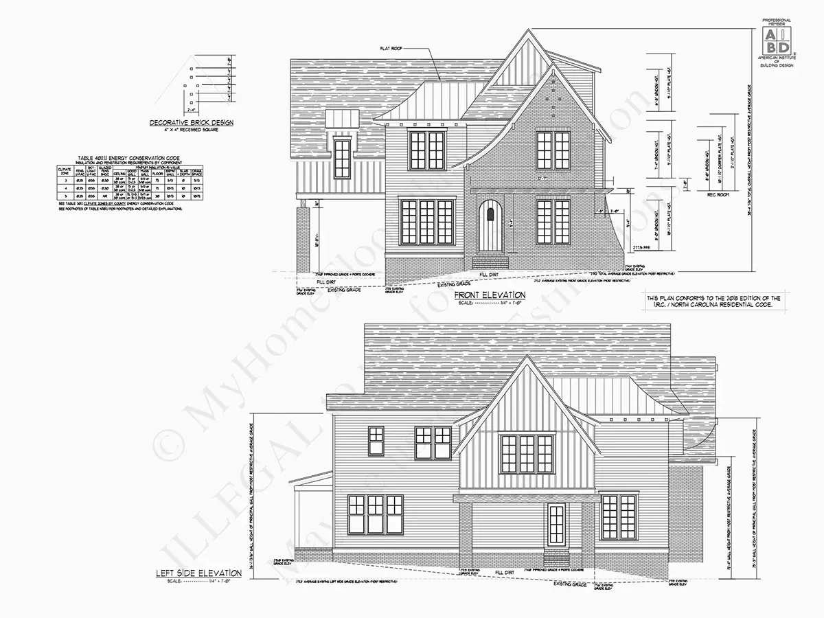 Fațade 19 – Proiect de casa cu etaj 413 m²: 5 Dormitoare, 5 Bai, Bucatarie deschisa, Garaj — 95263R