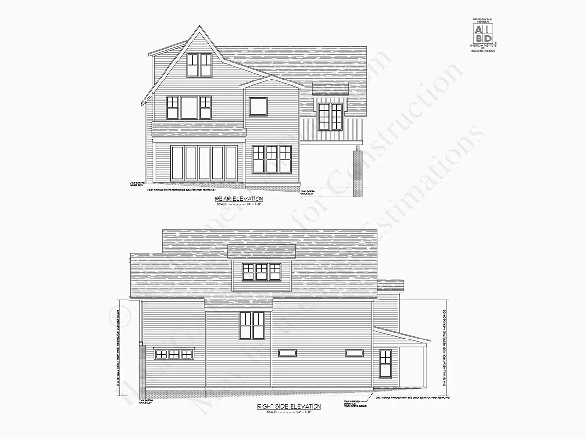 Fațade 20 – Proiect de casa cu etaj 413 m²: 5 Dormitoare, 5 Bai, Bucatarie deschisa, Garaj — 95263R