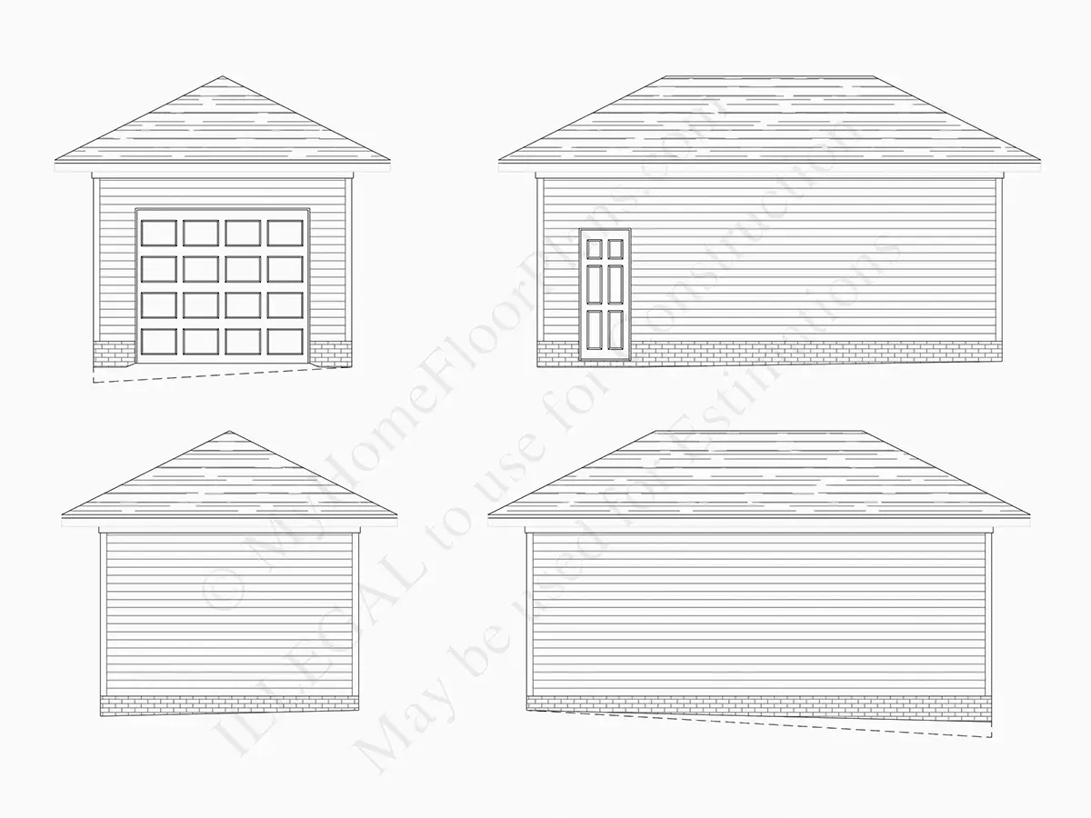 Fațade 21 – Proiect de casa cu etaj 413 m²: 5 Dormitoare, 5 Bai, Bucatarie deschisa, Garaj — 95263R