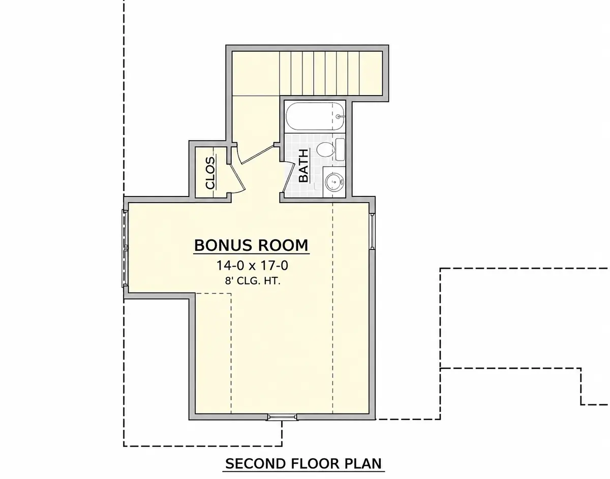 Etaj 1 19 – Proiect de casa parter cu mansardă 241 m²: 4 Dormitoare, 4 Bai, Bucatarie deschisa, Garaj — 14691R