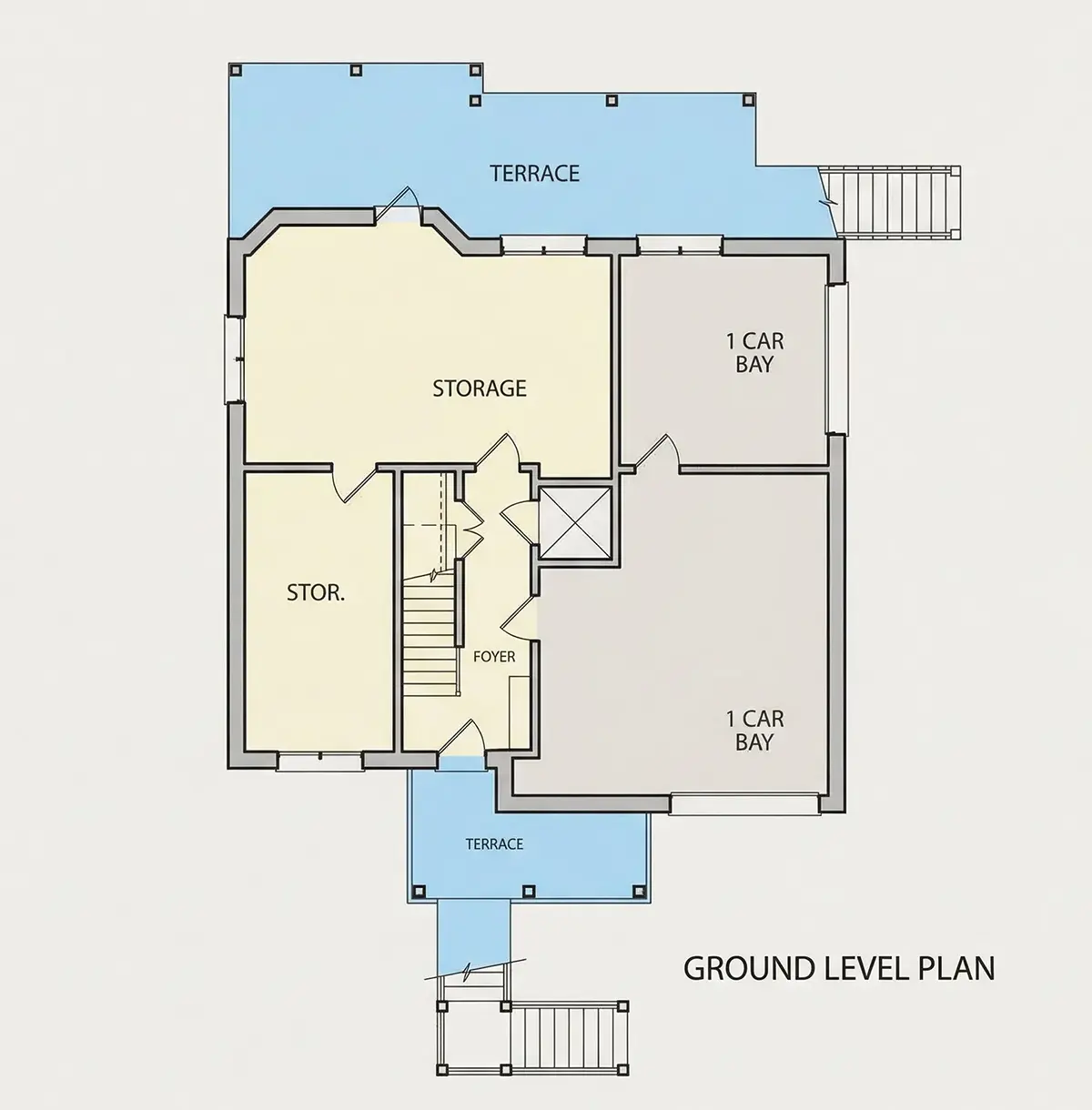 Subsol 8 – Proiect de casa cu 2 etaje 250 m²: 4 Dormitoare, 3 Bai, Bucatarie deschisa, Garaj — 25020R