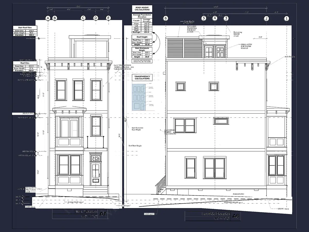 Fațade 5 – Proiect de casa cu 2 etaje 158 m²: 3 Dormitoare, 3 Bai, Bucatarie deschisa, fara Garaj — 46831R