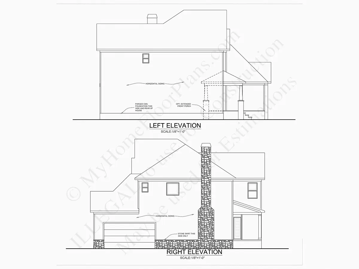 Fațade 23 – Proiect de casa cu etaj 247 m²: 3 Dormitoare, 3 Bai, Bucatarie deschisa, Garaj — 83552R