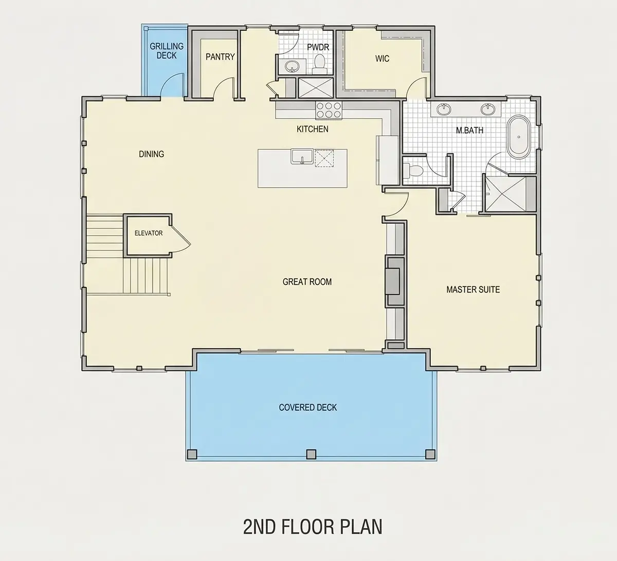 Etaj 1 11 – Proiect de casa cu 2 etaje 322 m²: 5 Dormitoare, 4 Bai, Bucatarie deschisa, Garaj — 63179R