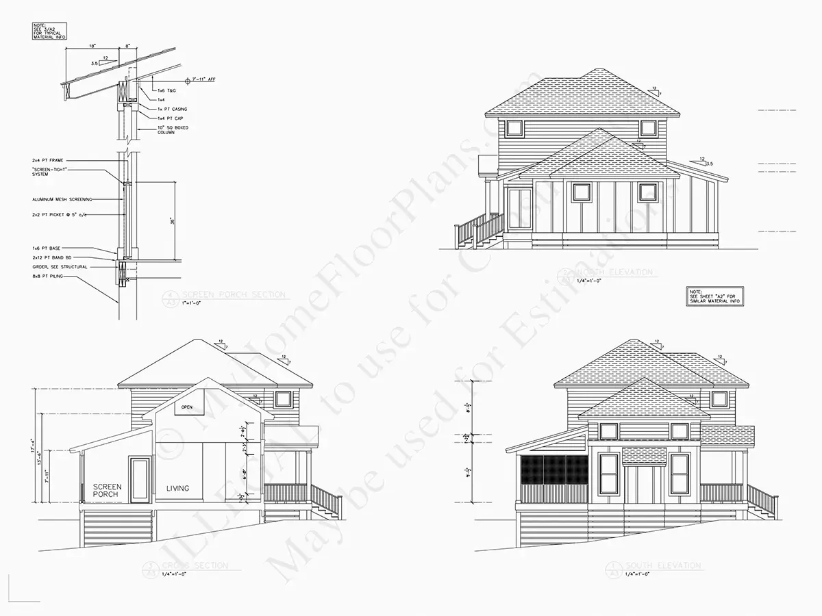 Fațade 20 – Proiect de casa cu etaj 158 m²: 4 Dormitoare, Birou, 4 Bai, Bucatarie deschisa, Garaj — 78159R