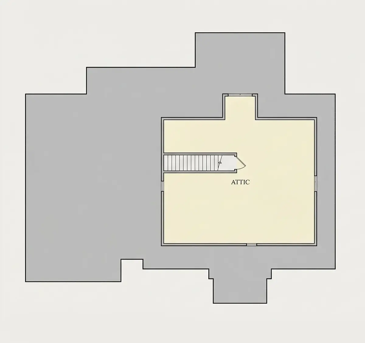 Etaj 2 31 – Proiect de casa cu etaj 234 m²: 4 Dormitoare, Birou, 3 Bai, Bucatarie deschisa, Garaj — 20216R