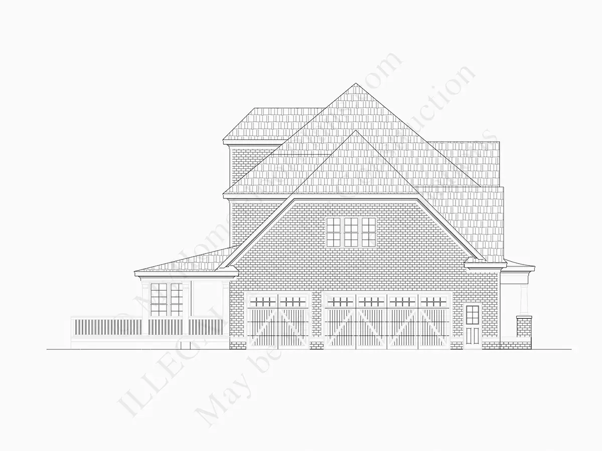 Fațade 27 – Proiect de casa cu etaj 234 m²: 4 Dormitoare, Birou, 3 Bai, Bucatarie deschisa, Garaj — 20216R