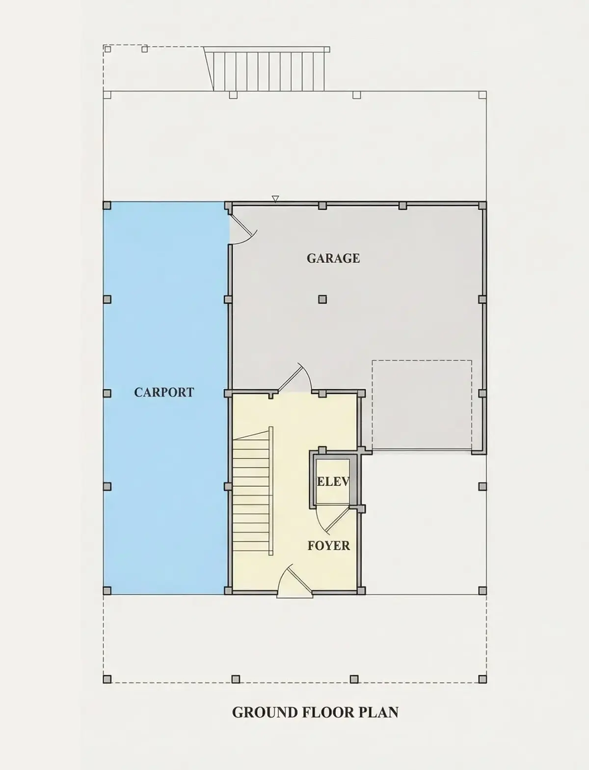 Subsol 7 – Proiect de casa cu 2 etaje 253 m²: 4 Dormitoare, 4 Bai, Bucatarie deschisa, fara Garaj — 32819R