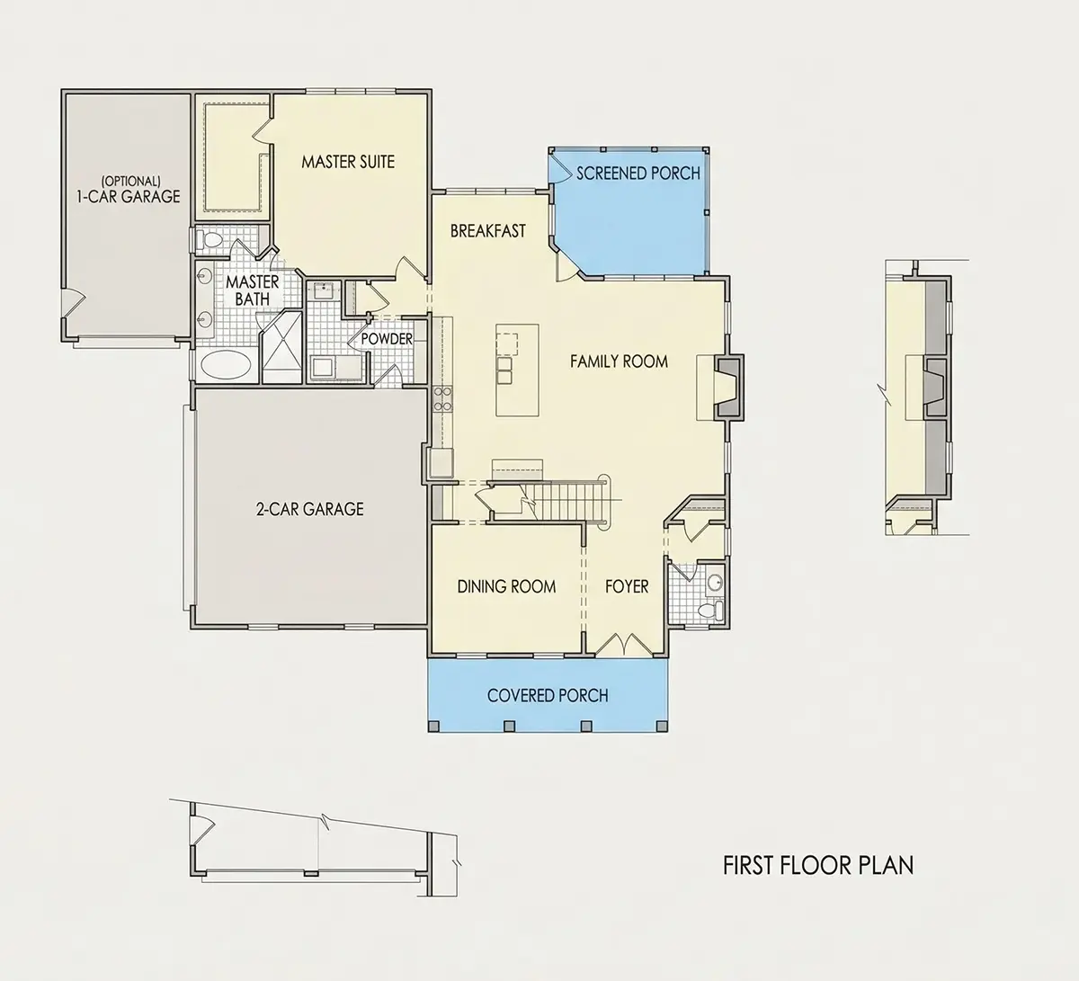 Parter 19 – Proiect de casa parter cu mansardă 267 m², 4 Dormitoare — 27410R