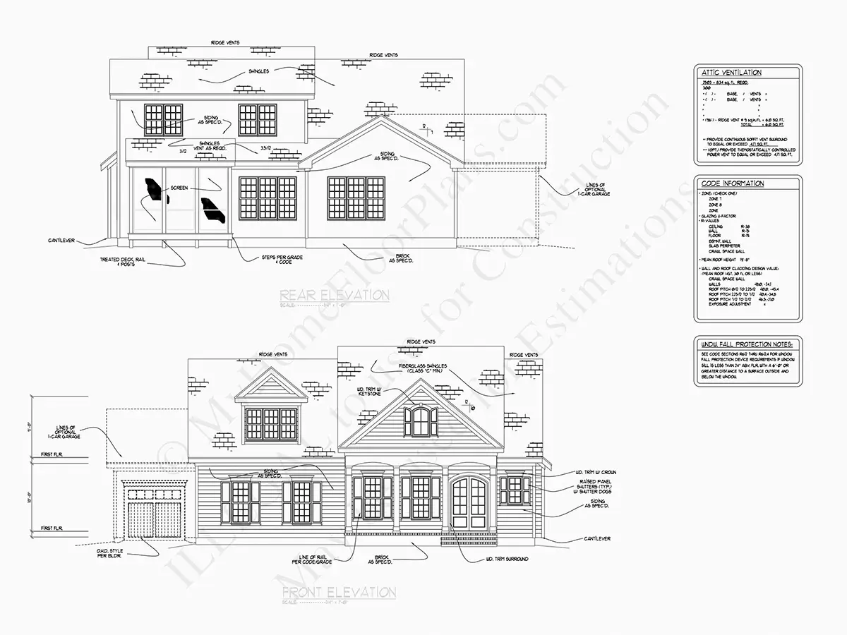 Fațade 17 – Proiect de casa parter cu mansardă 267 m², 4 Dormitoare — 27410R