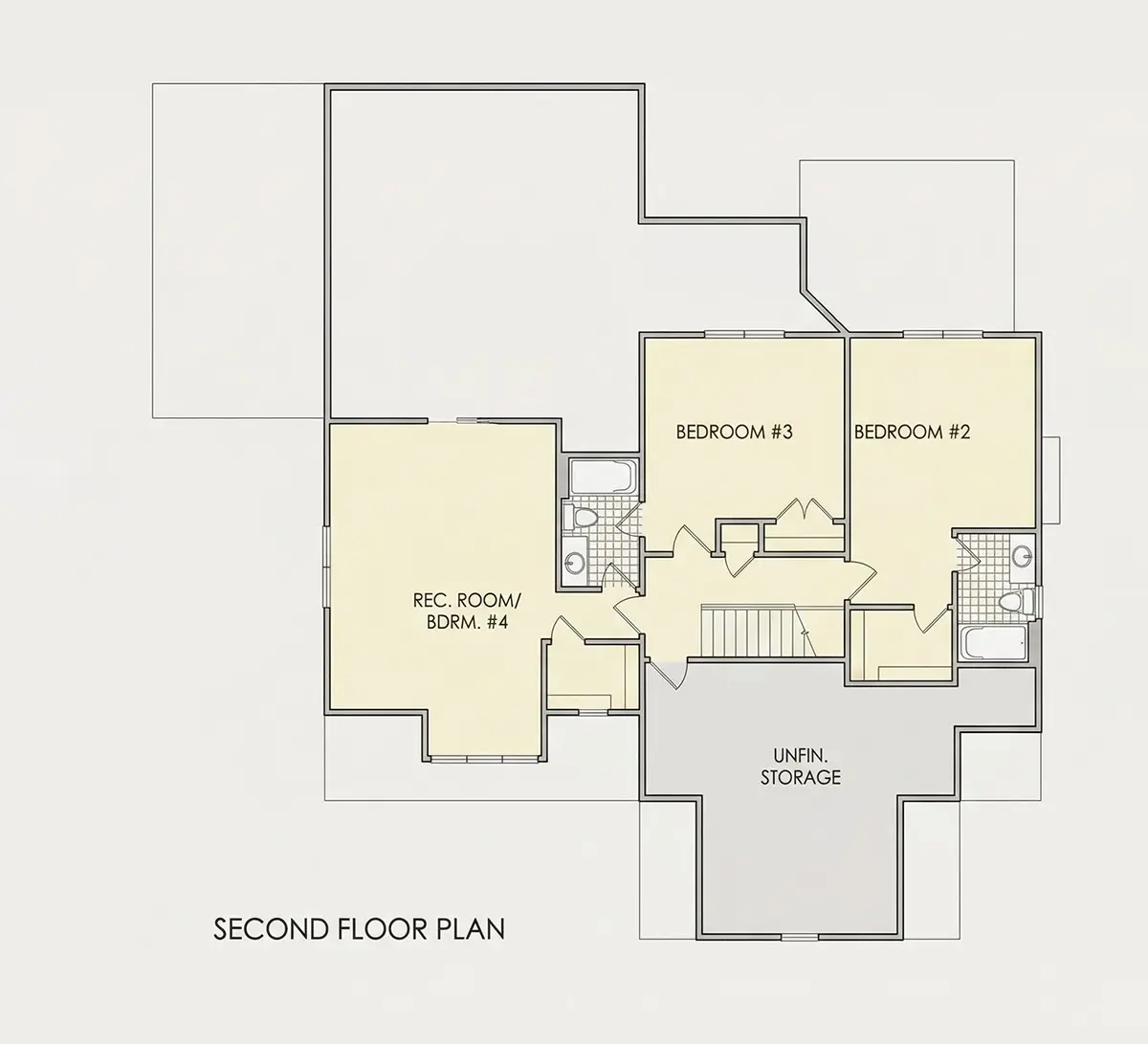Etaj 1 20 – Proiect de casa parter cu mansardă 267 m², 4 Dormitoare — 27410R
