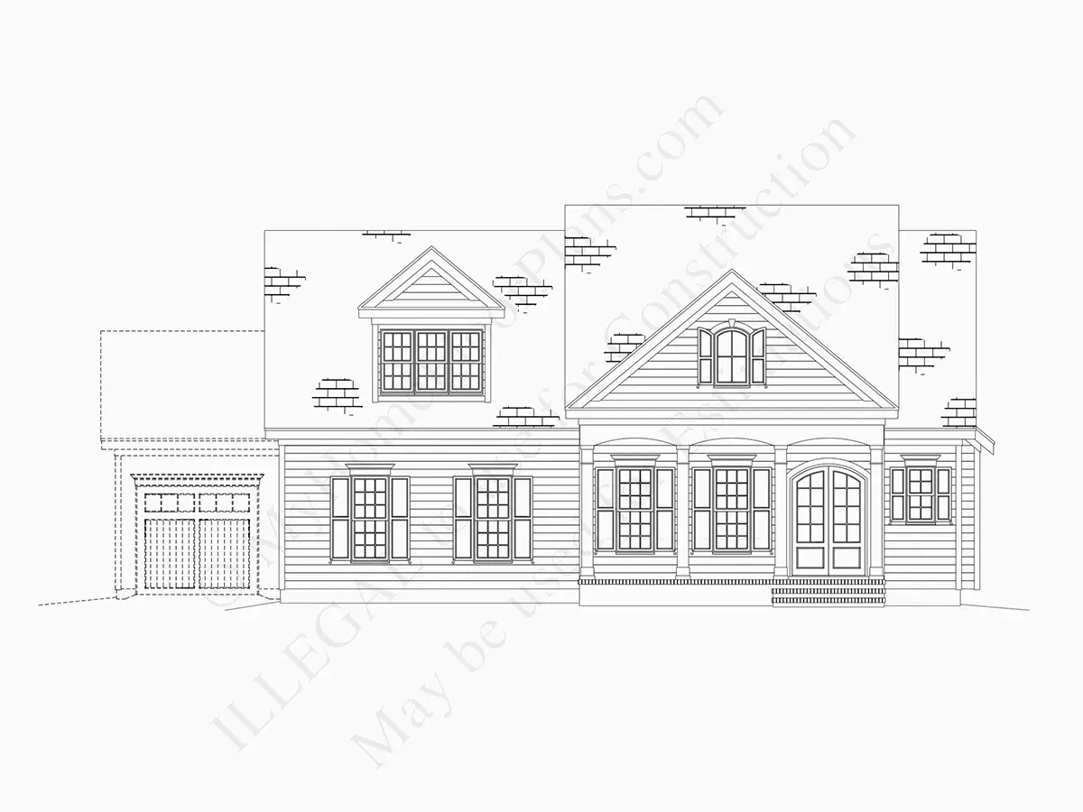 Fațade 16 – Proiect de casa parter cu mansardă 267 m², 4 Dormitoare — 27410R