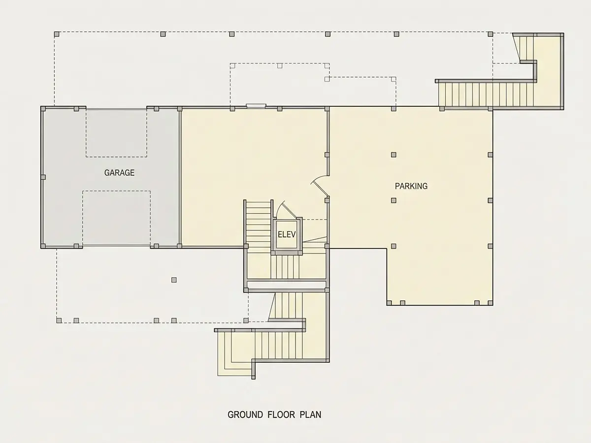 Subsol 8 – Proiect de casa cu 2 etaje 341 m², 5 Dormitoare — 96890R