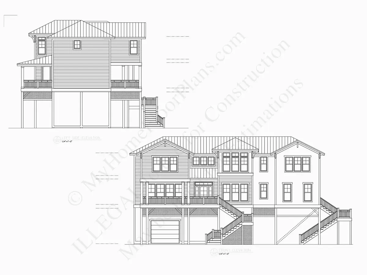 Fațade 6 – Proiect de casa cu 2 etaje 341 m², 5 Dormitoare — 96890R