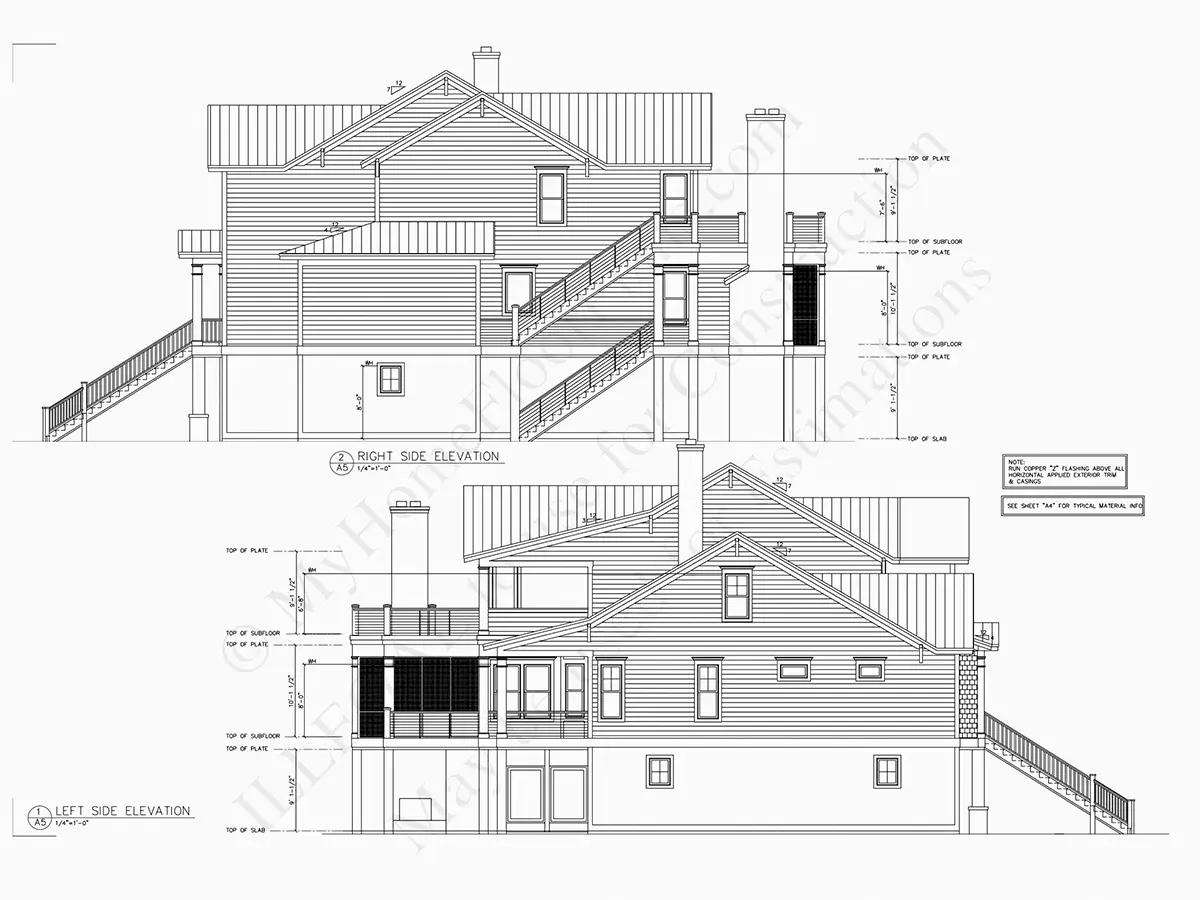 Fațade 6 – Proiect de casa cu 2 etaje 392 m², 4 Dormitoare — 81508R
