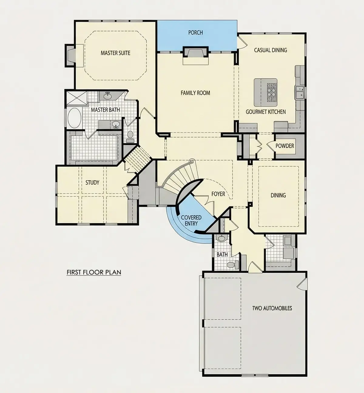 Parter 22 – Proiect de casa cu etaj 399 m², 4 Dormitoare — 88919R