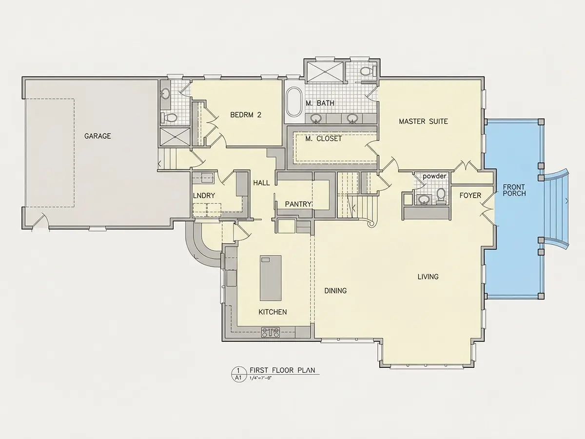 Parter 11 – Proiect de casa cu etaj 396 m², 3 Dormitoare — 68310R