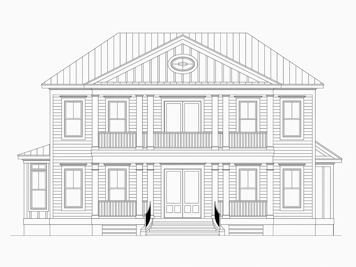 Fațade 8 – Proiect de casa cu etaj 396 m², 3 Dormitoare — 68310R