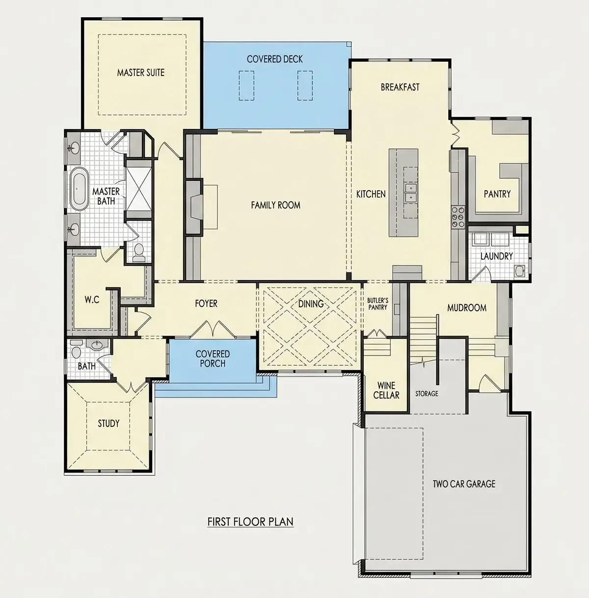 Parter 21 – Proiect de casa parter cu mansardă 398 m², 4 Dormitoare — 43606R