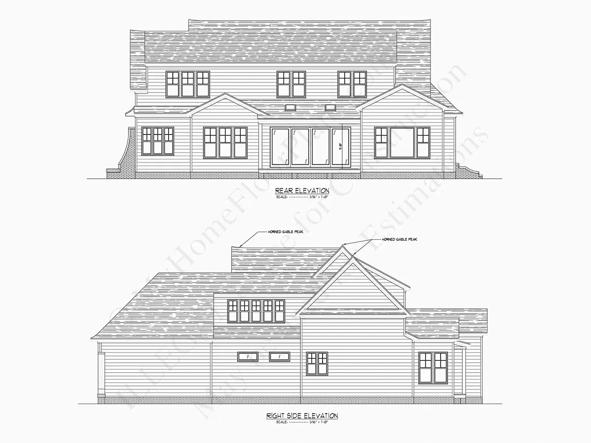 Fațade 20 – Proiect de casa parter cu mansardă 398 m², 4 Dormitoare — 43606R