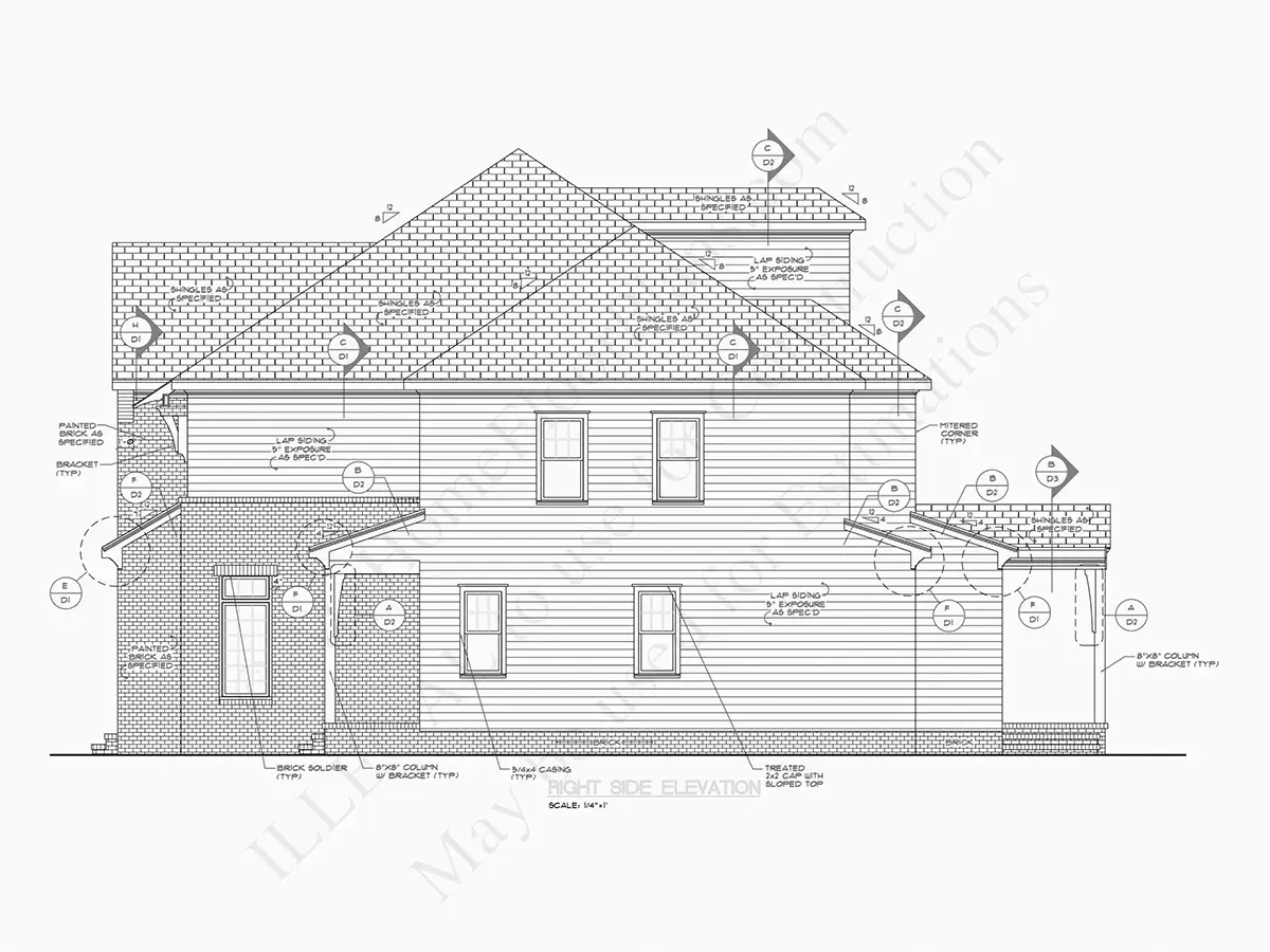 Fațade 18 – Proiect de casa cu etaj 409 m², 5 Dormitoare — 30387R