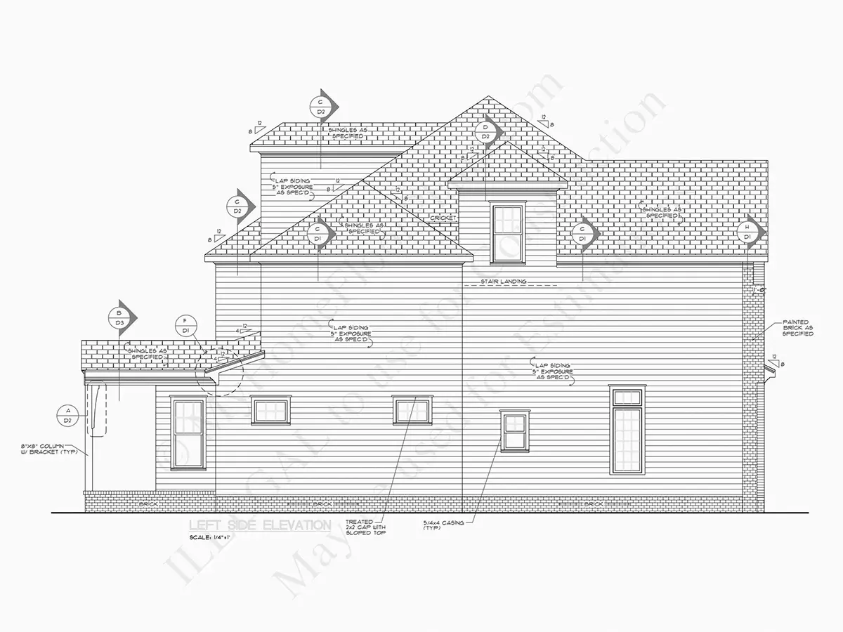 Fațade 20 – Proiect de casa cu etaj 409 m², 5 Dormitoare — 30387R
