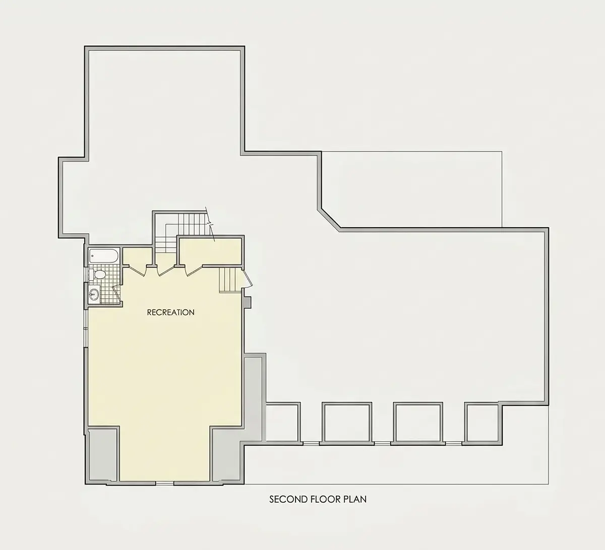 Etaj 1 12 – Proiect de casa parter cu mansardă 283 m², 2 Dormitoare — 79515R