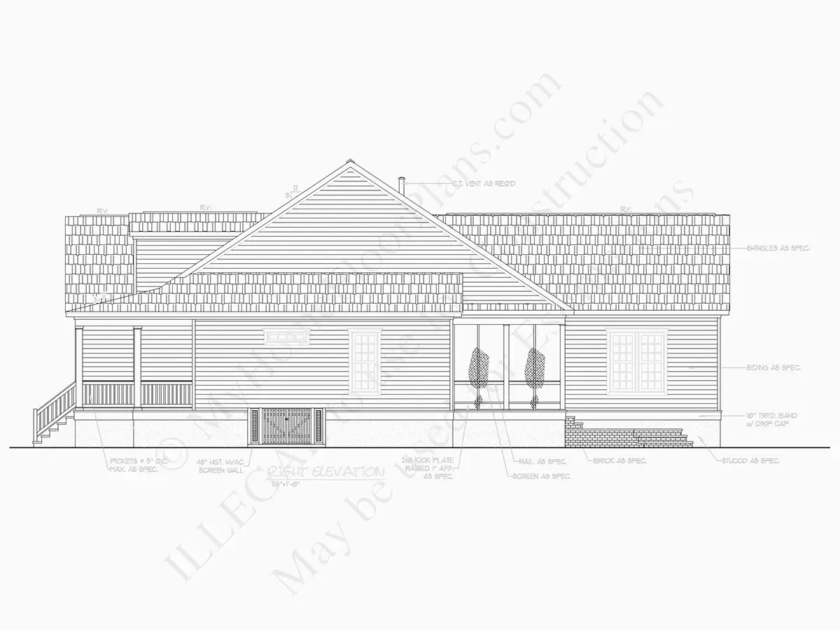 Fațade 10 – Proiect de casa parter cu mansardă 283 m², 2 Dormitoare — 79515R