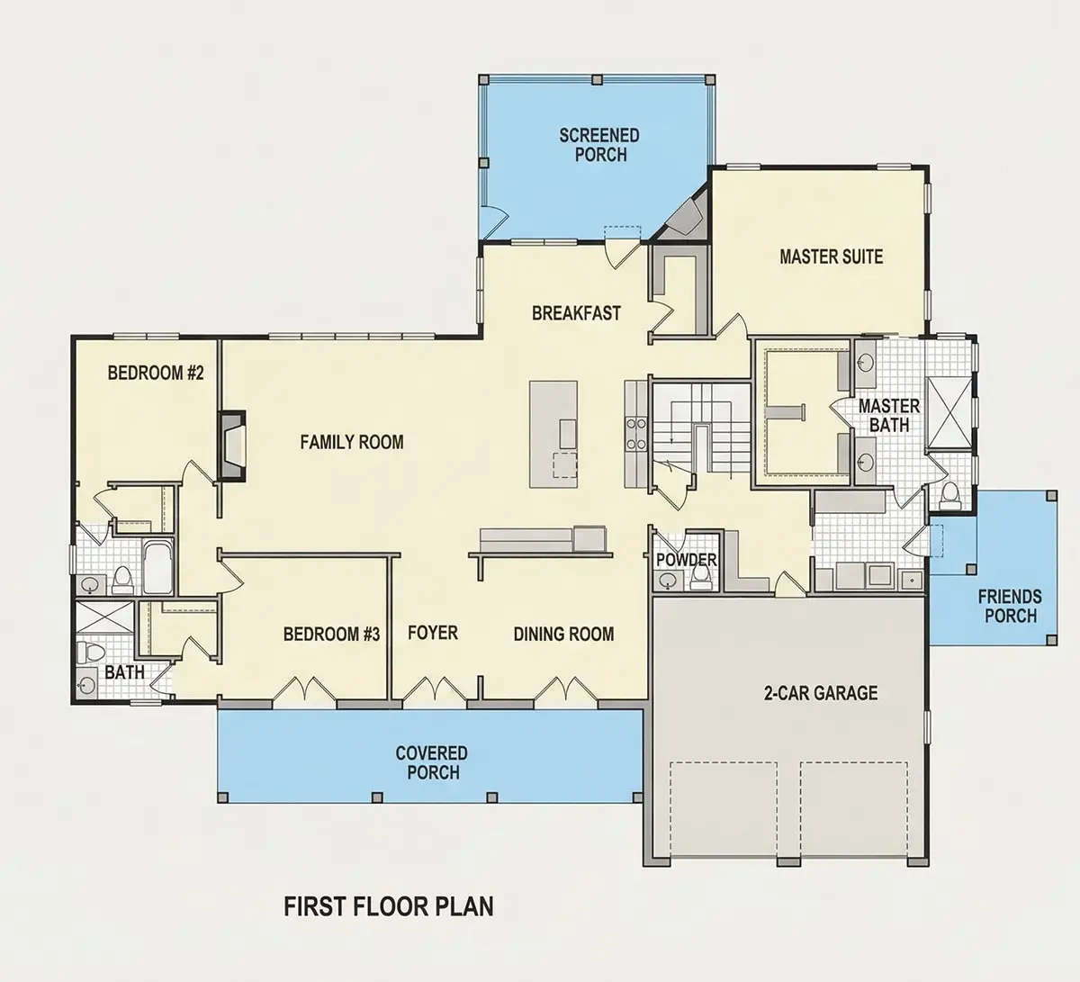 Parter 10 – Proiect de casa parter cu mansardă 329 m², 4 Dormitoare — 45616R