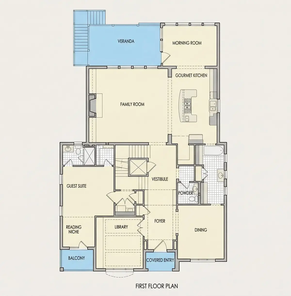 Parter 19 – Proiect de casa cu etaj 530 m², 5 Dormitoare — 26217R